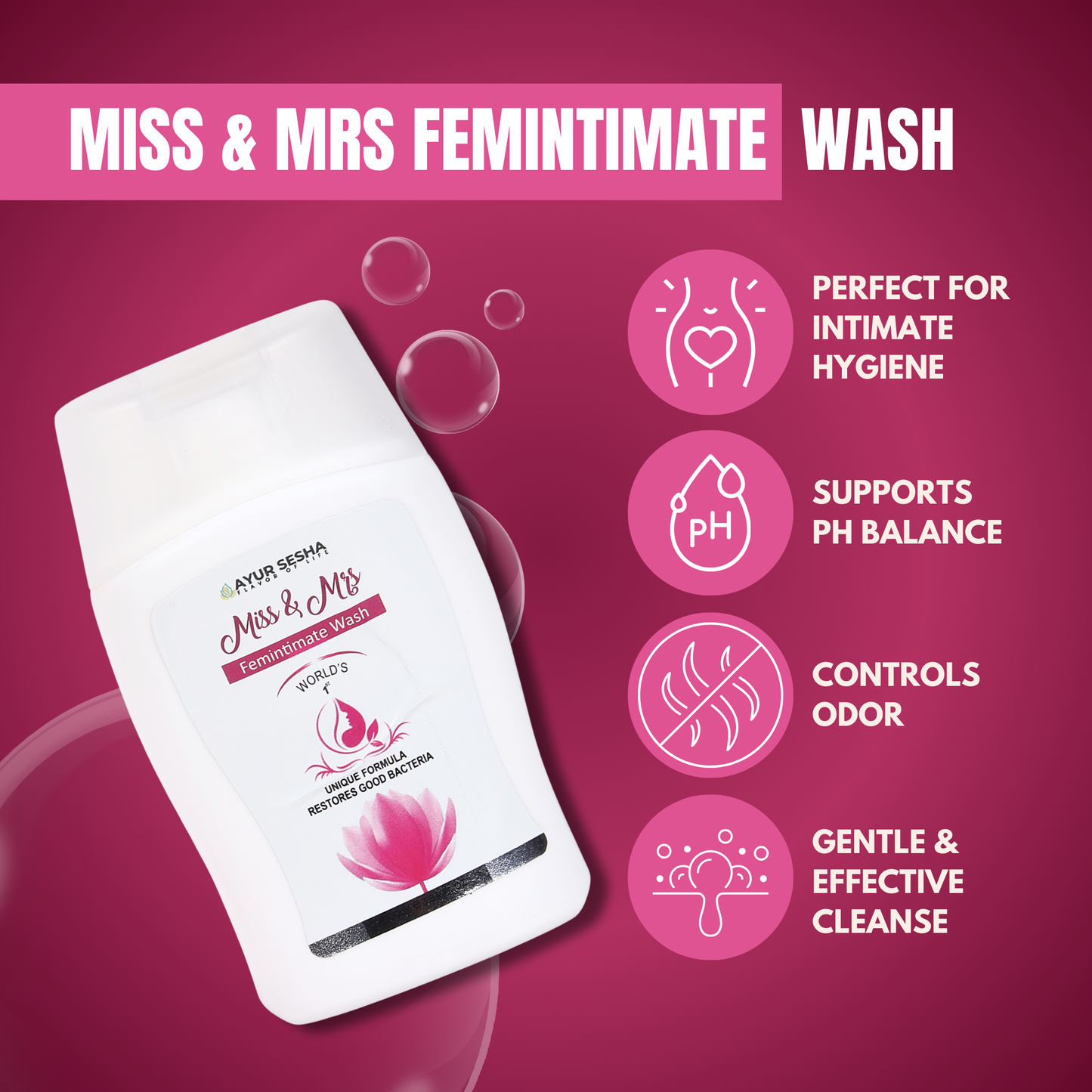 Miss & Mrs Femintimate Wash Gel - Feminine Hygiene