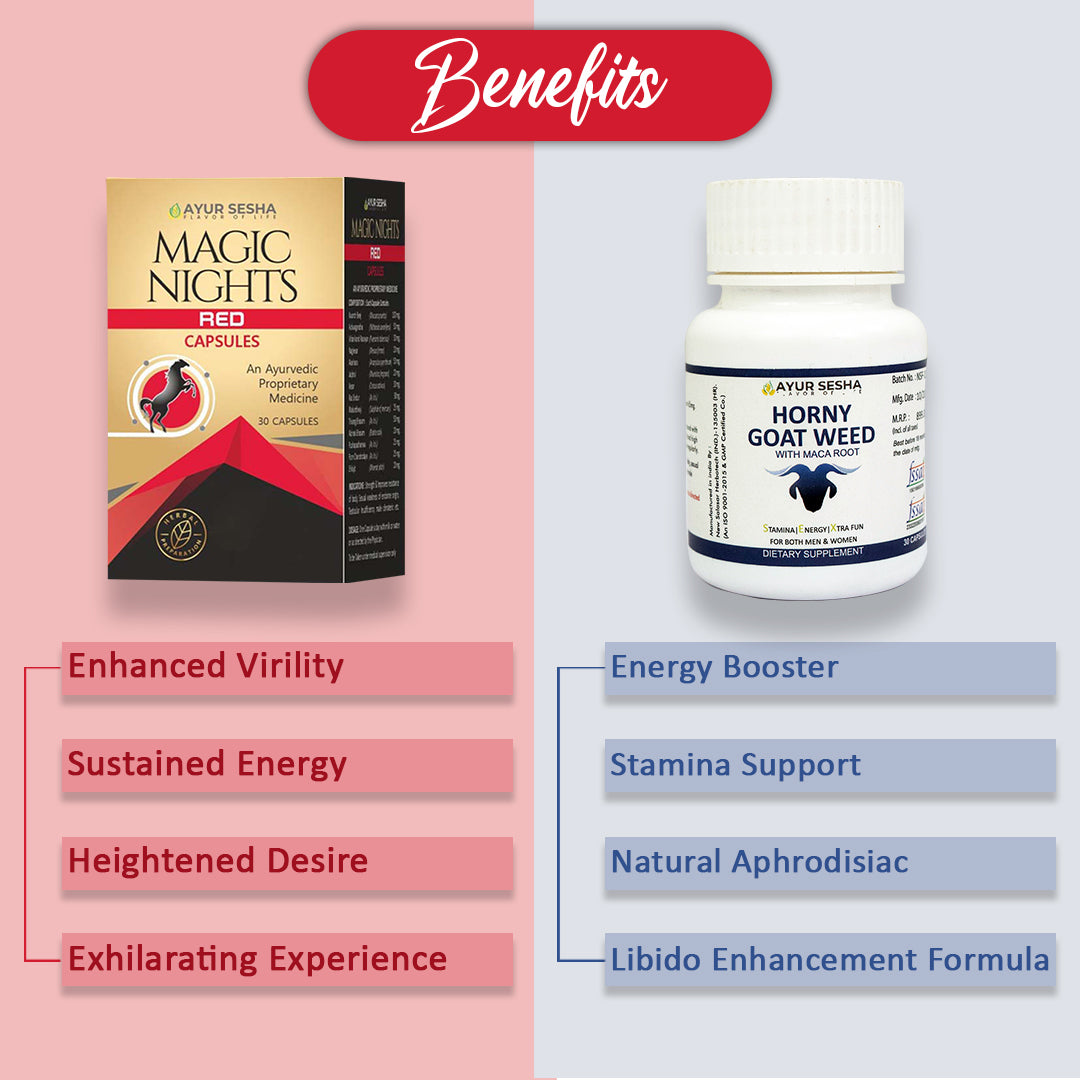 Benefits of Horny Goat Weed and Magic Nights Red [Combo Pack]