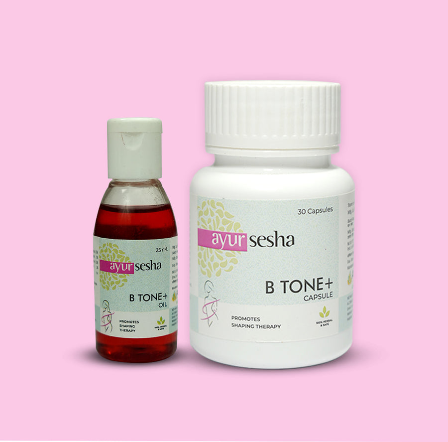 Breast Enlargement with B Tone Capsules + Oil (Combo)