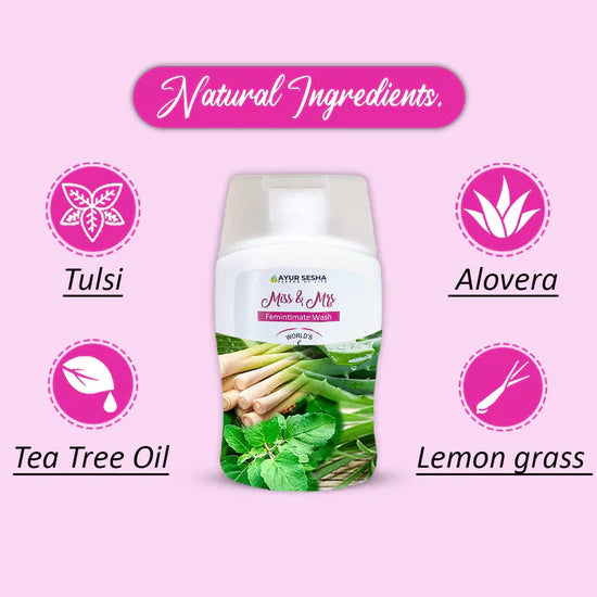 Natural Ingredients of Feminine Hygiene with Miss & Mrs Femintimate Wash