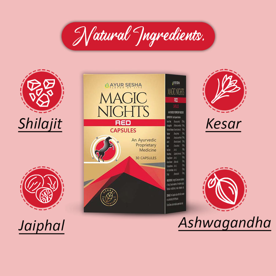 Natural Ingredients of Magic Nights Red Capsules
