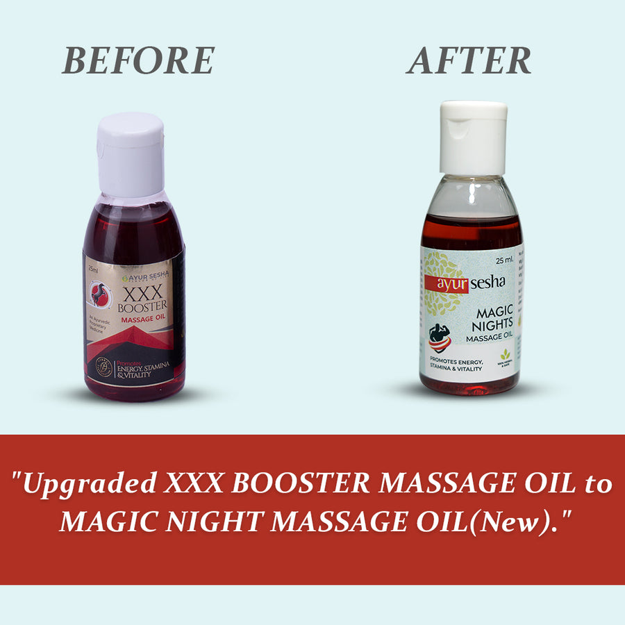 XXX Booster Massage Oil + Magic Nights massage Oil ( Combo )